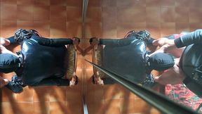 milf chairtied, throatfucked with ring gag and throatpie