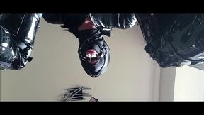 milf chairtied, throatfucked with ring gag and throatpie