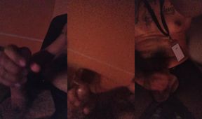 Tattooed Latino Daddy Caught Jerking Off In The Mens Club