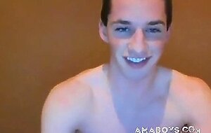 Solo Boy Wanking with dildo up ass