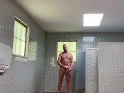 Walking around naked in public roadside rest area
