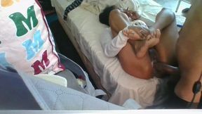 Brown Beauty Takes Massive Black Cock in Hotel