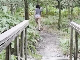 Dogging wife drilled by grand-daddy in the woods (no cum drum)