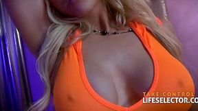 Mature Alix Lynx Gives a POV Deepthroat in Strip Club