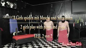 2 girls play with pussy and cocks - part 2