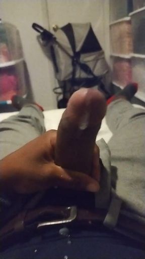 Hard Cock with Cum Spitting Out