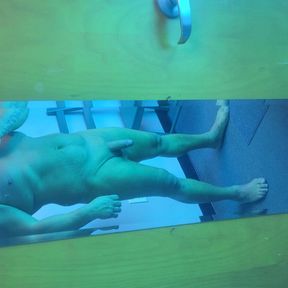 BamBam just cumming in the tanning bed again