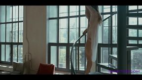 Naked ballet dancer . Art erotic video.