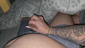 Step mom hand can&#039;t stay away from Indian step son big dick and handjob