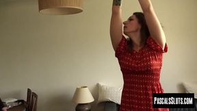 Tall brunette Ava Austen spreads her legs to have herself dominated and pleasured