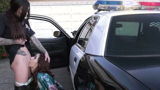 Horny Lesbian Criminal Vanna Bardot Offers Her Hairy Pussy to Big Tits Cop Karma Rx