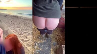 Giant British Redhead Gets Fucked Outdoors Raw Public Compilation