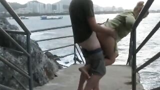 Outdoor Sex by the Water with a Hot Blonde