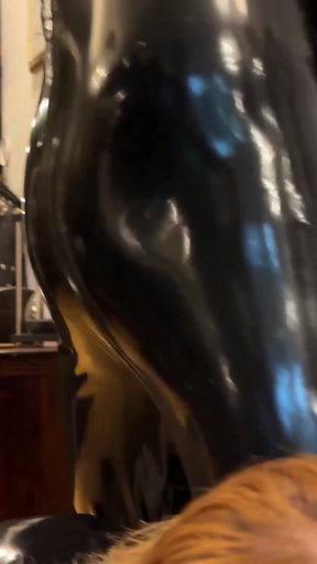 Rubber Gives Perv a Nice Spanking