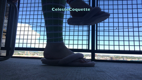 fuzzy flipflop tease