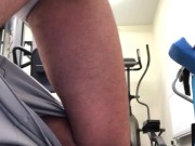 DESTROYING that COCK in a PUBLIC GYM ** RISKY JERK OFF in Slow Motion **