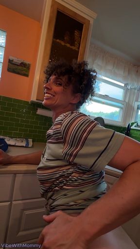 Hot Stepmom Catches Stepson Masturbating
