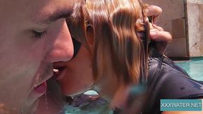 18 Year Old Marcie engulfs big dick underwater
