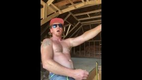 Supah-Super-Hot ginger construction worker get off while you see him work his woood