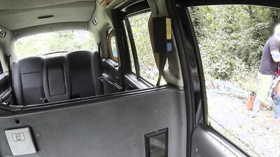 Victoria Summers gets pounded hard outside in fake taxi