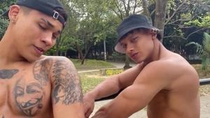 EastBoys - Lucian jerking Lucian Reed big dick
