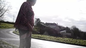 shemale trans sounding lingerie outdoors 4