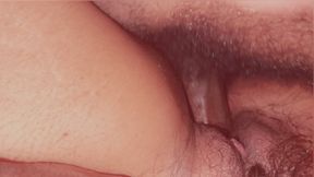 Horny erotic morning fuck with my girl. Big natural tits and juicy hairy pussy