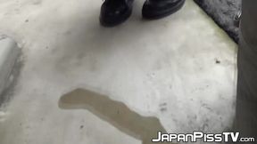 Redhead Teen Peeing Outside Caught on Camera