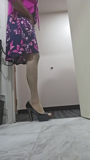 Flower dress and black platforms