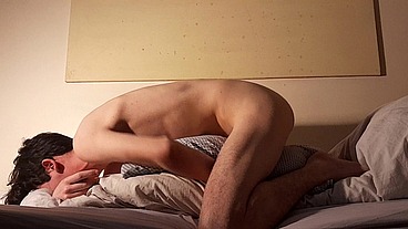 Cum over my sexy pillow humping