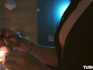 TUSHYRAW Marvelous brunette hair Keira gets her taut booty gaped