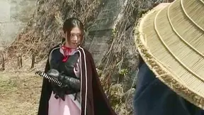 Three Ninjas Pleasure One Lucky Lady in Hot Asian Threesome Action