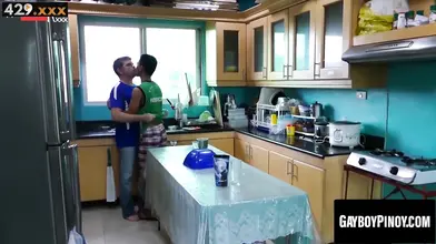 Asian Lover Cooking Up A Storm With His Older Man