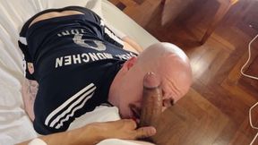 Heterosexual footballer gives his dark-hued weenie to a teammate after teaching, ruining his caboose