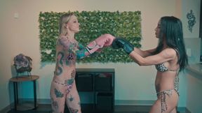 Pretty Girl Boxing Koven vs Ashley (4k)