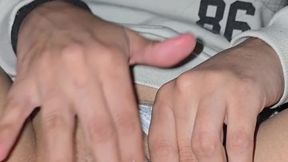 Public car sex with my hot friend - Cumshot on her tits