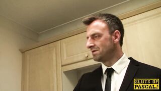 Gagged english sub spanked and throatfucked