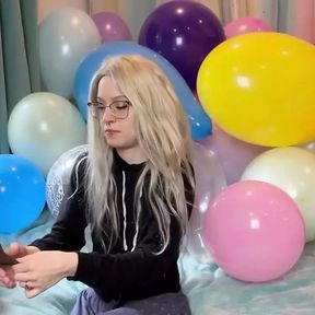 Blowing up over 25 Balloons then Nail Popping them All!