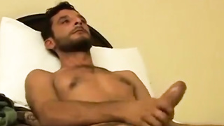 Hot Turkish straight guy wanks his big cock