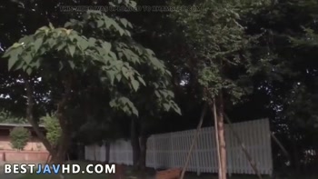 Hardcore Japanese act outside with steamy Yuuka Kaede taking a nailing from a lucky fellow - awesomely depicted in JAV