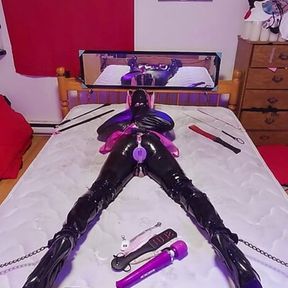 Sissy Maid left to Struggle in Bondage While Mistress has Bath and Gets Ready