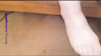 Her nylon feet used his face for a lewd massage