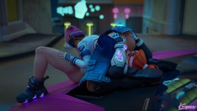 Futanari Brigitte and Kiriko 69 on Busan Street