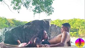 Trailer - Being fucked by her lover in the river in public and he came in my mouth