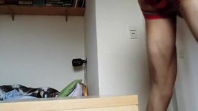 Twink Plays with His Big Dildo on Webcam