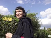 GERMAN SCOUT - Tall Skinny French Girl Delfine Dahlia Pickup and talk to Casting Fuck