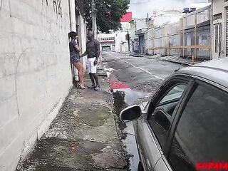I gave a blow job to a well-endowed ebony chap in the midst of the street during the time that my spouse filmed anything.