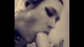 Training my slutty mouth with an 8 inch dildo