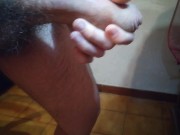 Slow Solo Teasing Handjob And Intense Orgasm