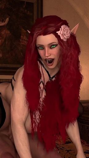 Super Thick Redhead Reverse Cowgirl